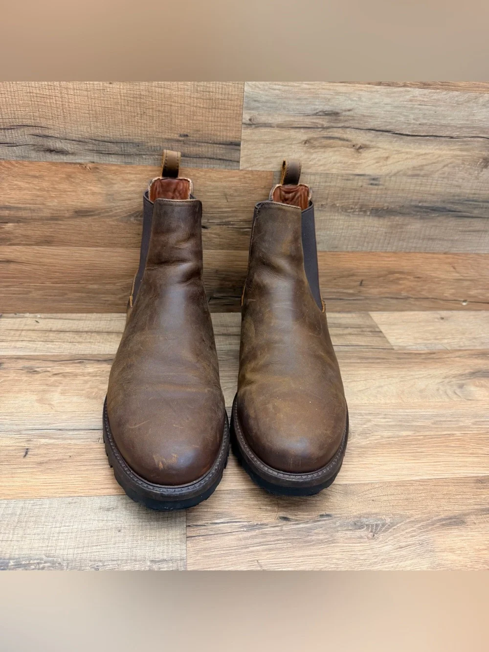 Portland Leather Patina Chelsea Men's size 11 Brown Leather Chelsea Boots